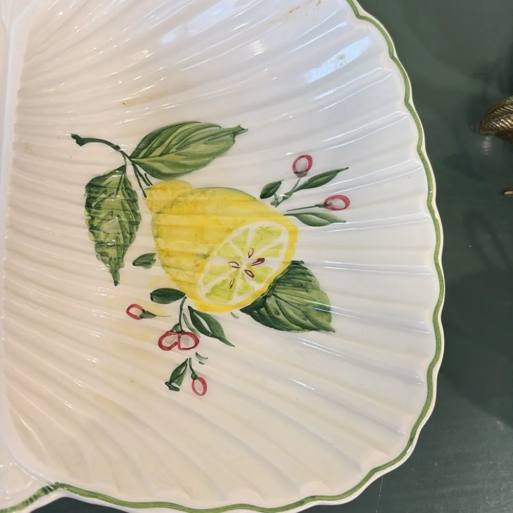 Vintage Italian Ceramic Double Serving Dish.